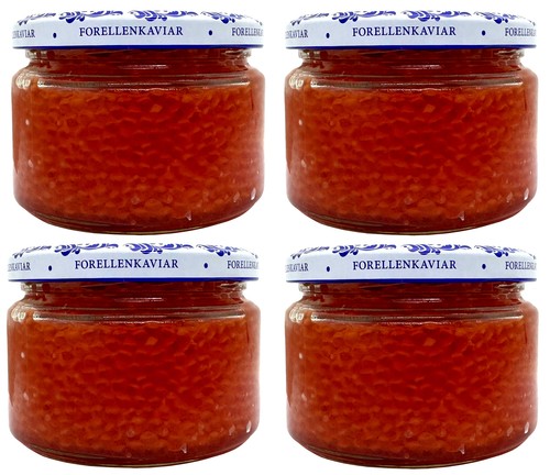 250g forellen kaviar lachs - 4x,