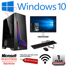 Schneller Gaming PC Quad Core i5 Quad Core i7 16GB 1TB SSD, GTX1660 6GB Windows 10