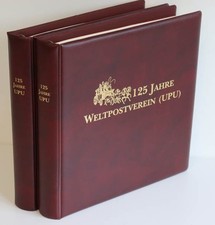 125 Jahre Weltpostverein schöne Sammlung in 2 Lindner Alben
