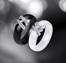 JS💖 Ring Edelstahl Keramik