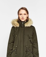 Zara women trafaluc parka - trafaluc,