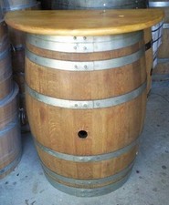 FASSTISCH WEINFAß STEHTISCH HOLZFASS BISTROTISCH TISCH BIERGARTENTISCH HOLZTISCH