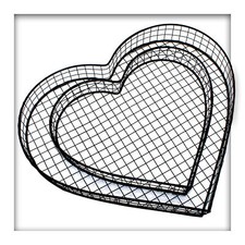 Herz Gitter Grabschmuck Grabgestaltung Pflanzschale Friedhof Grabdeko