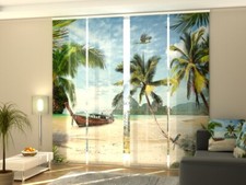 Foto-Schiebegardine Pirateninsel, Flächenvorhang mit Motiv, Digitaldruck auf Maß