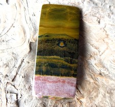 Kunstwerk der Natur: Ozean - Jaspis großer Cabochon Madagaskar Oceanjasper