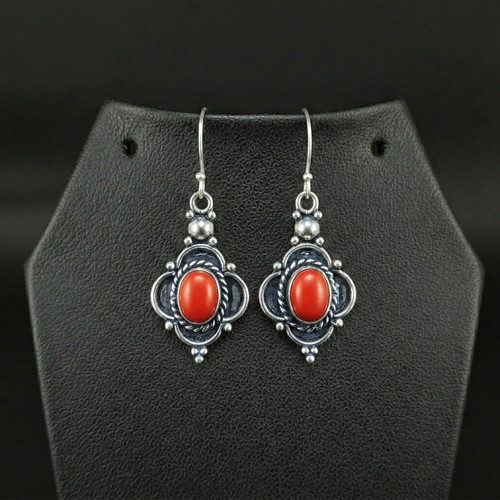 Rote koralle edelstein 925 - rote,