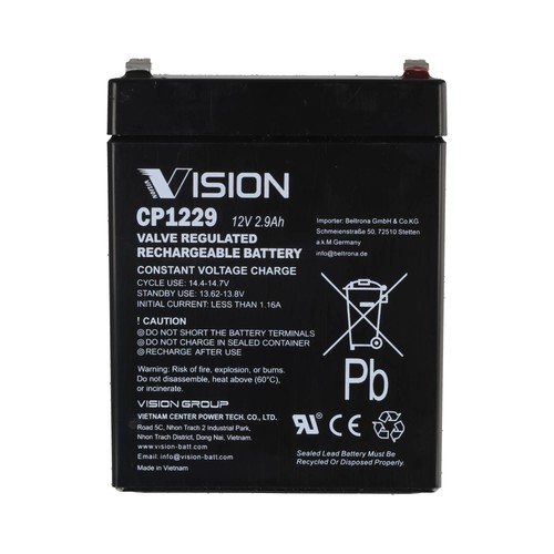 Vision blei akku cp1229 - , 12.0v