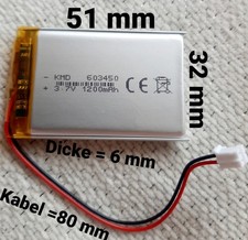 Lipo Akku 3,7V 1200mAh Li-Ion