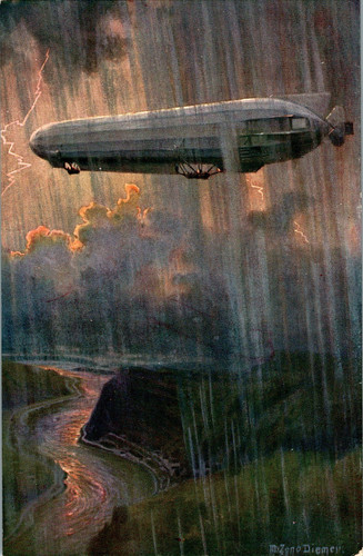 Zeppelin luftschiff im - ak,