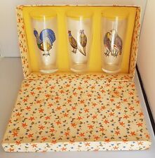 3 Gläser mit Jagd Motiven Jäger VEB Glaswerke Schmiedefeld DDR in OVP #002