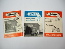 Baas Frontlader Arbeitsgeräte für MF35 FE35 Anbauanleitung Ersatzteilliste