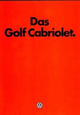 VW Golf 1 Cabrio Prospekt