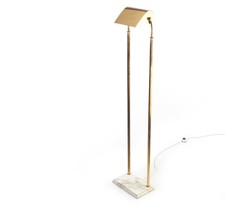 Steh-Lampe-Stand-Leuchte- Messing Marmor Kaiser Leuchten Marble brass floor lamp