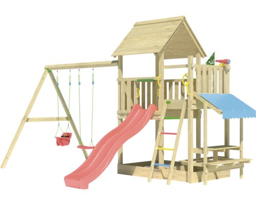 Doppelschaukel spielhaus mit - spielhaus,