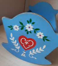 Kleine Holz Wiege - floral