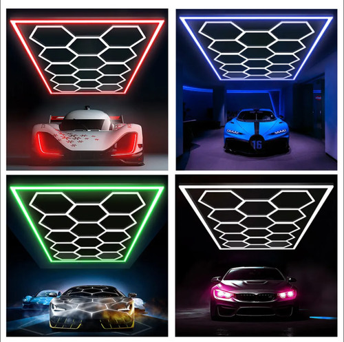 14x hexagon led lampe - hexagon, röhren