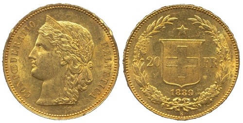 Franken schweiz goldmünze - 20,