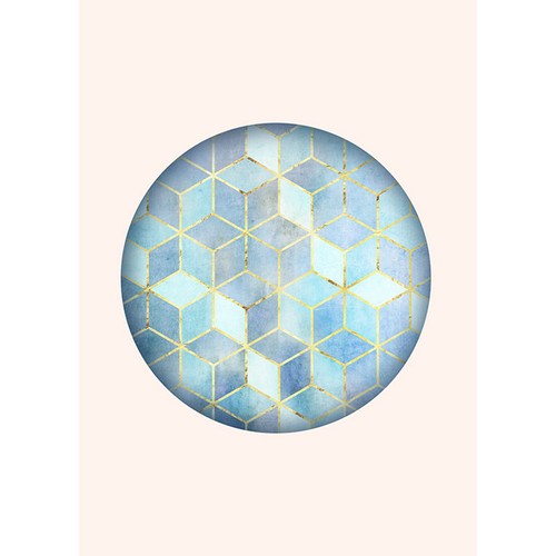 Wandbild mosaik circle azzuro - mosaik,