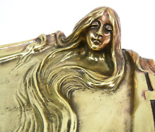 Studentika Nymphe Jugendstil Bronze Schale 1901 dat. Widmung