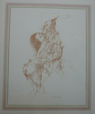 Kunstdruck Bachmann Otto Zirkus - Der Gaukler und das Mädchen 41x49