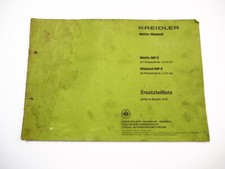 Kreidler MF2 Mofa MP2 Moped Ersatzteilliste Ersatzteilkatalog ab BJ 1978