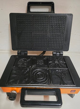 Grossag Typ 4107 Zimtwaffeleisen Waffeleisen Orange Retro mit Kabel