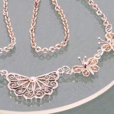 Silber kette schmetterling - silber,