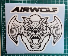 Airwolf Logo Auto Aufkleber, Heli, Kult, 14 x 11cm