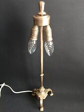 Eleganter, Antiker Lampenfuss Messing Versilbert Zweiflammig