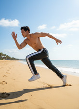 High-Gloss Athletic Joggers