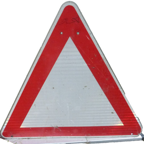 Altes verkehrsschild dreieck - altes,