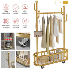 KLEIDERSTÄNDER STABIL SCHWERLAST KLEIDERSTÄNDER AUF ROLLEN KLEIDERWAGEN MOBILER