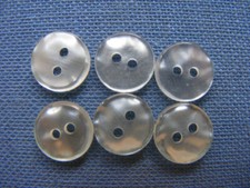 ca 1,1 cm 6 Stück klein weiß Knopf Sammlung Set alt Knöpfe Bluse Wäsche Puppe