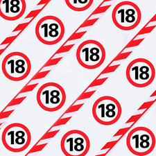 Absperrband geburtstag deko - 18,