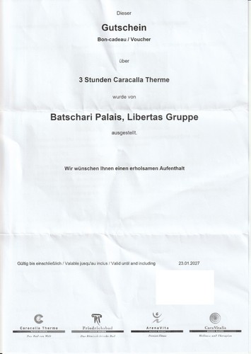 Gutschein caracalla therme - gutschein,