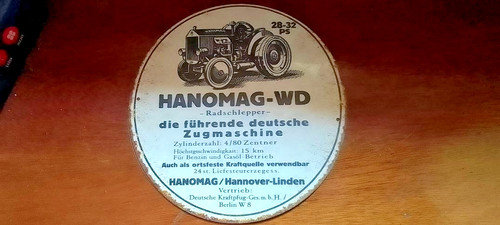 Hanomag blechschild - hanomag,