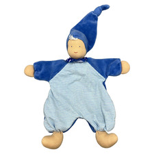 Käthe Kruse Waldorf Puppe Nickybaby Gugguli Plüsch Stofftier Wichtel Blau 28cm