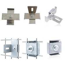 Verbindungsklammer / Zaunhalter für Gitter, Gabionen, verzinkt und Aluminium