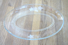 Platte Teller Glas mit Schliff
