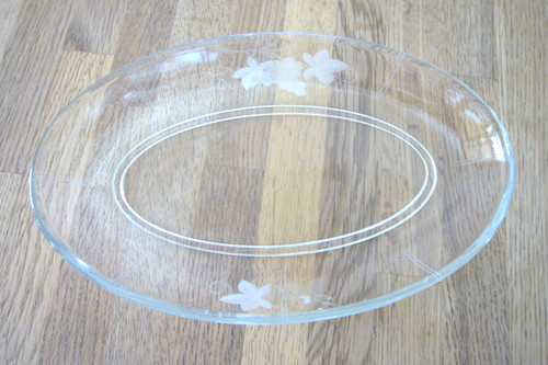 Platte teller glas mit schliff - teller,