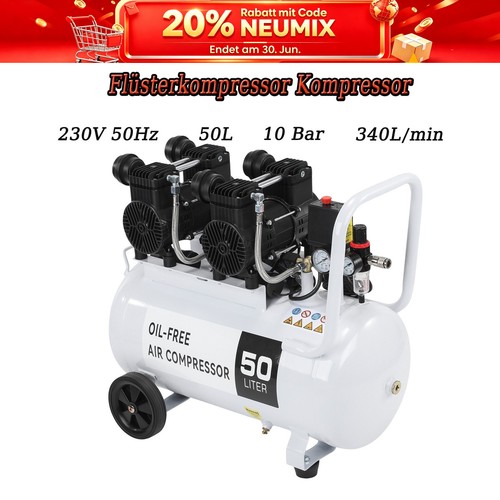 50l flüsterkompressor - 50l,