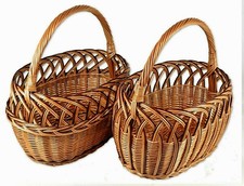 Einkaufskorb 2 Varianten  Weidenkorb WIKLER Autokorb Weide Korb Präsentkorb 