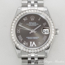 Rolex Medium Datejust 31 mm 178384 2012 Stahl Weissgold 750 Diamanten Automatik
