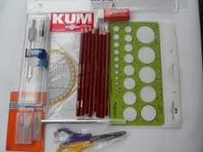 Einschulungs - Geometrie - Zeichnungsset - 45teilig - Lineal - Zirkel - 