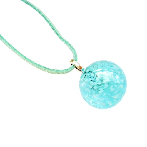 Anhänger rund aqua - , muranoglas