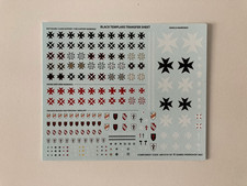 Warhammer 40k Space Marines Black Templars  Transfer sheet