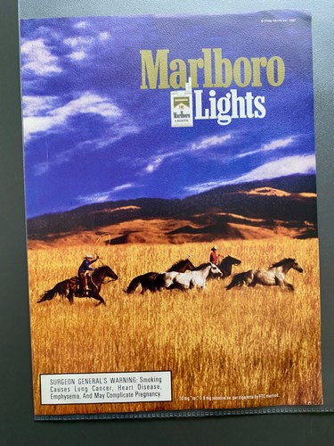 Marlboro lights cowboy pferde - cowboy,