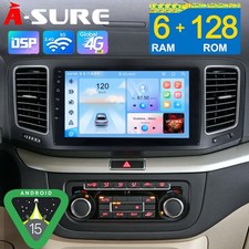 6+128GB Android 15 Autoradio Carplay Für VW Sharan 7N Seat Alhambra II 2010-2021