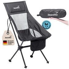 Skandika Campingstuhl Compact bis 150 kg belastbar klein faltbar schwarz B-Ware