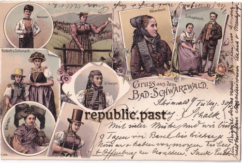 Litho postkarte gruss aus dem - postkarte,